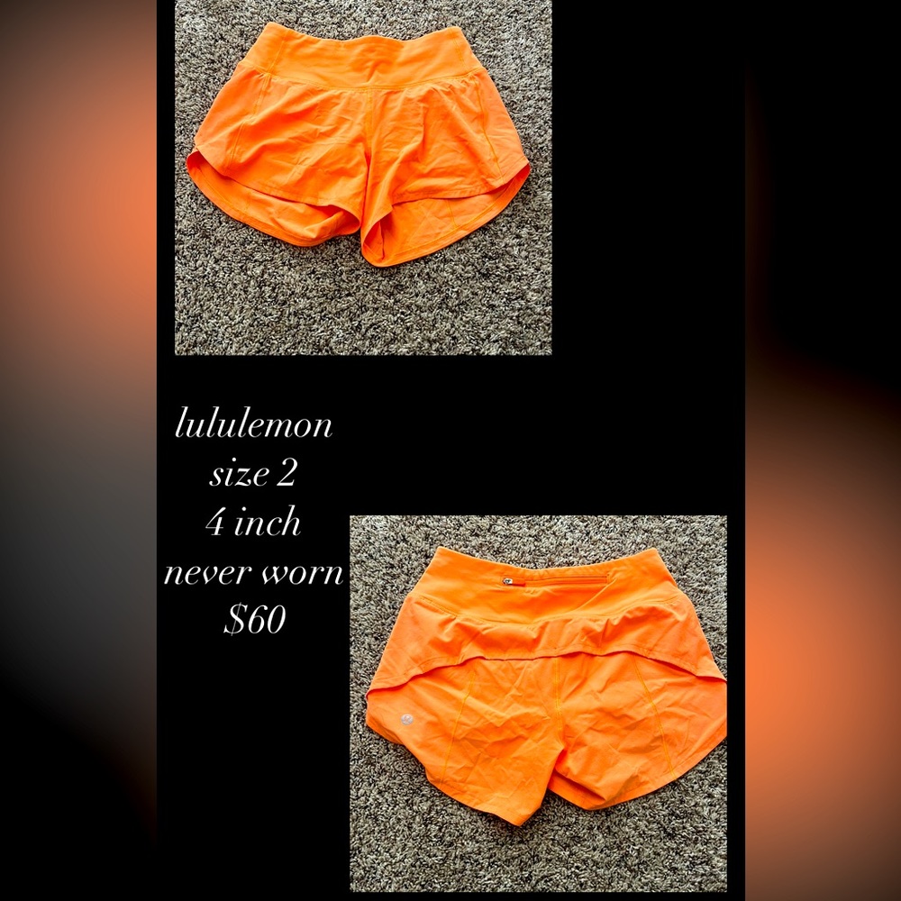 NEVER WORN!! Lululemon shorts size 2